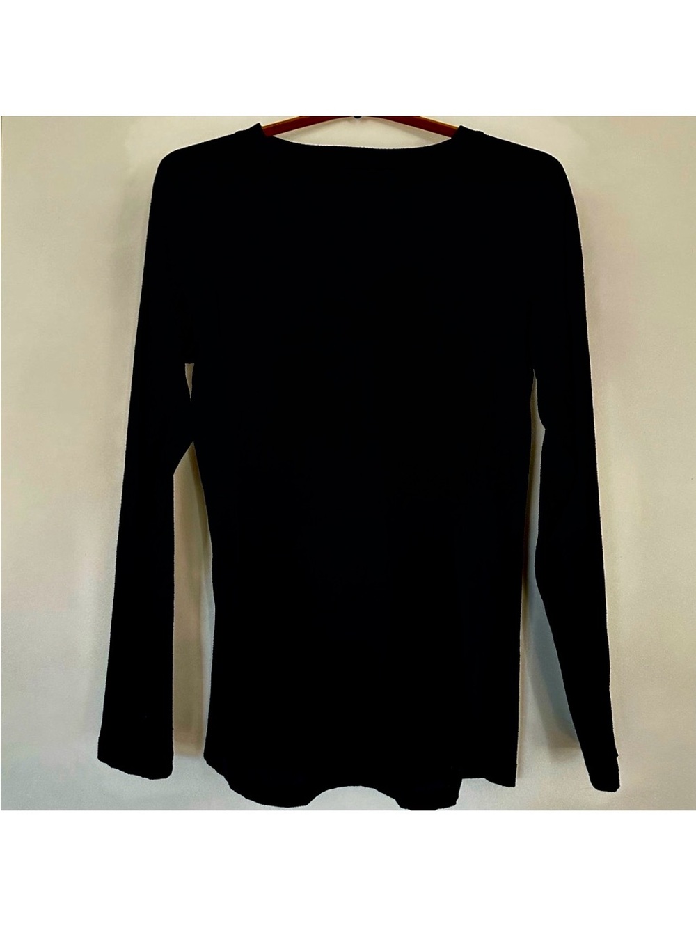 Lululemon Black Cotton Long Sleeve Crew Neck Shirt Size 4